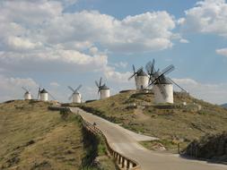 route along the windmills in Europe