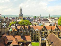 panoramic view of the rooftops of Oxford