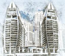 architecture skyscraper dubai drawing