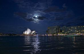Sydney Opera House moon