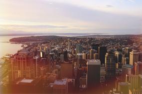 magnificent City Skyline, usa, washington, seattle