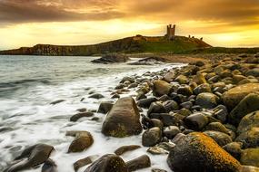 Castle England and sea