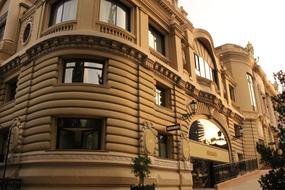 Beautiful Hermes building, with the windows, in Monaco, in light