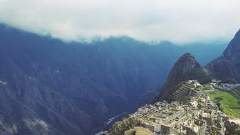 bird's eye view of Machu Picchu