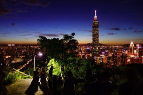 Taipei Tower in the night light