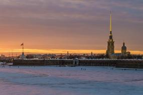 beauty of St. petersburg at dusk