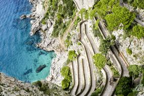 Via Krupp is a historic paved footpath on the island of Capri