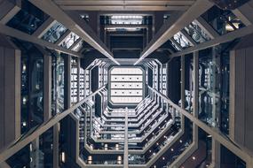 Lift shaft in high-rise Building