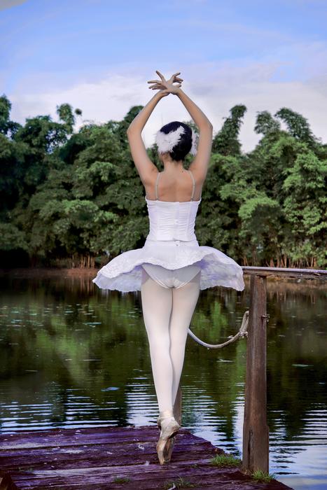 ballerina on the pier
