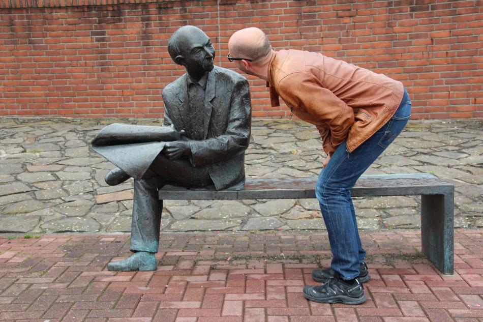 Man and Sculpture