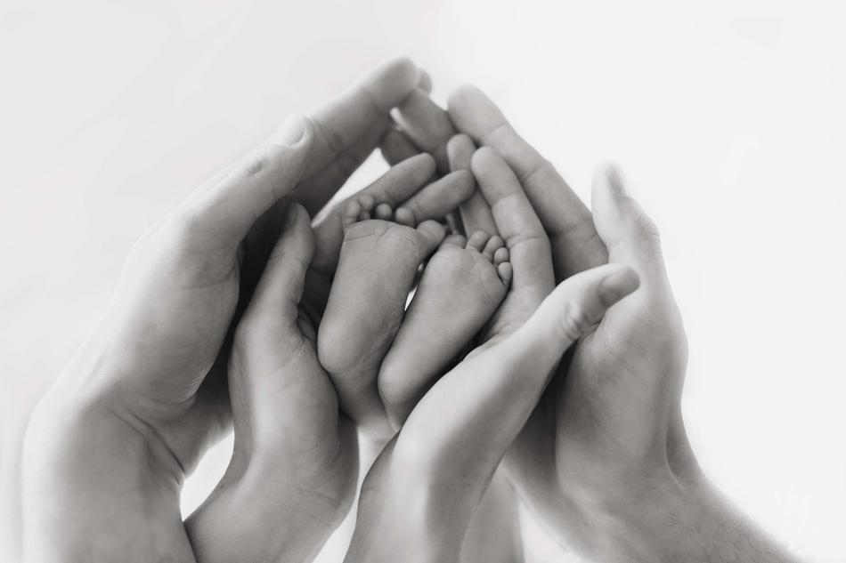 Baby feet and hand