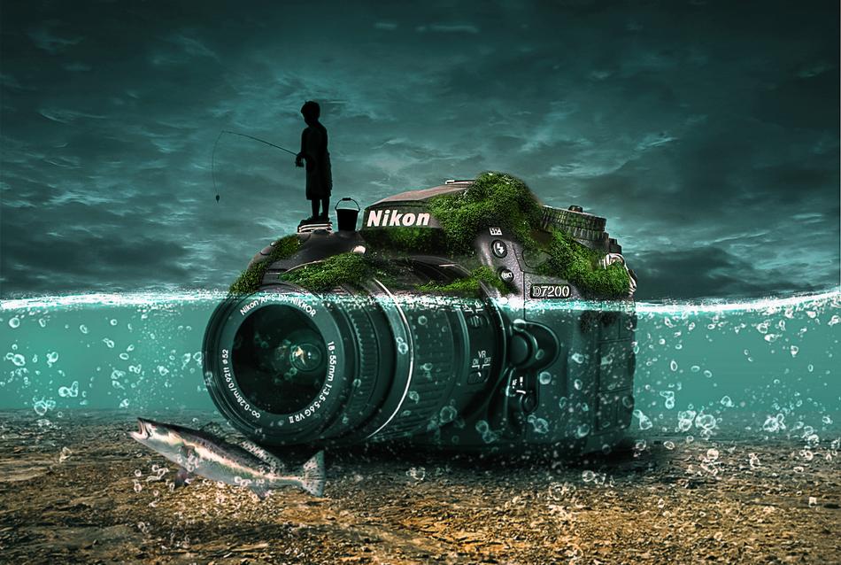 nikon in Water