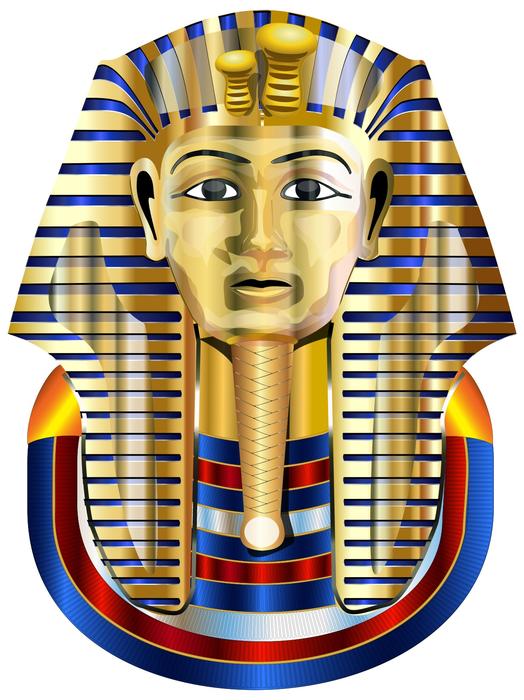 antique image of King Tutanhomona in Egypt