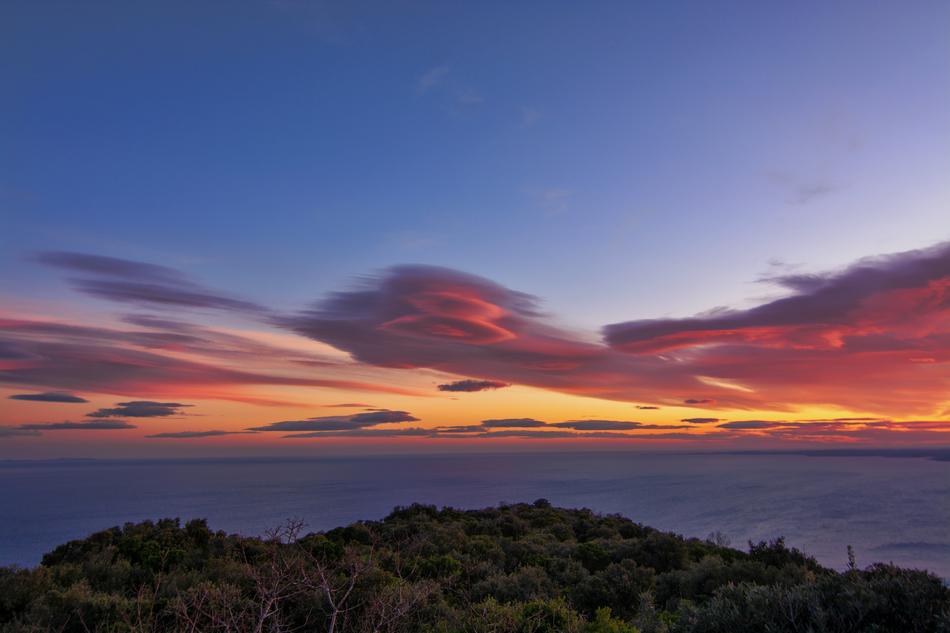 beautiful clouds at sunset