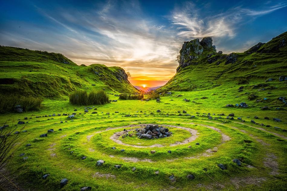 Stone Circles on the beautiful landscape