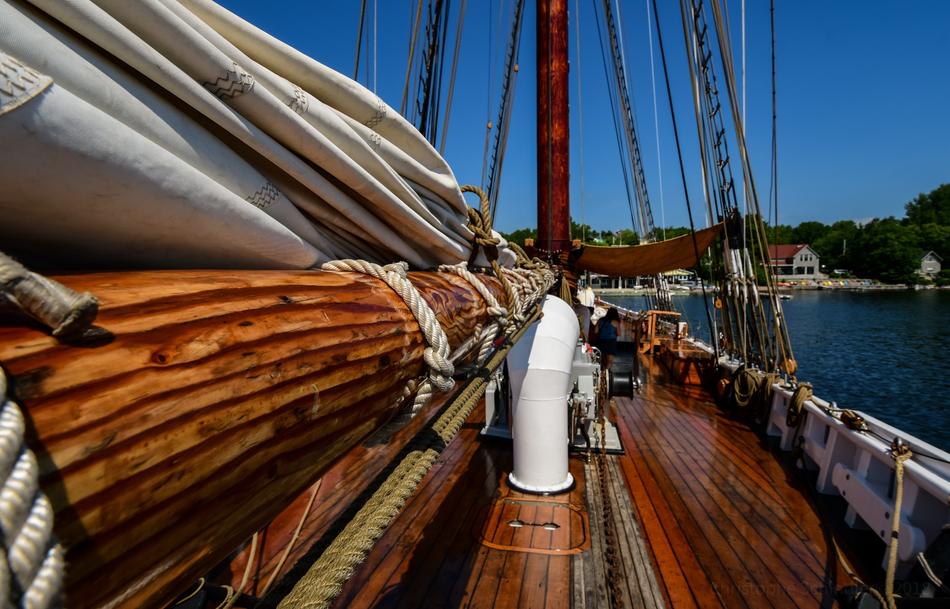 deck of a boat in nova scotland on a sunny day