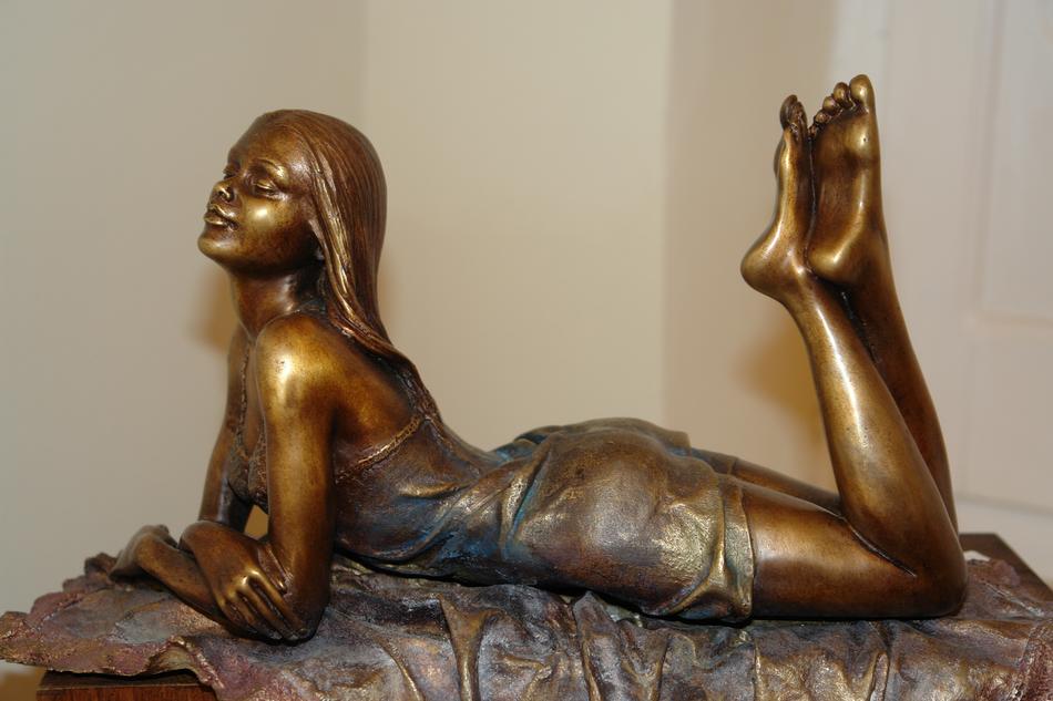 bronze sculpture of a woman in Greece
