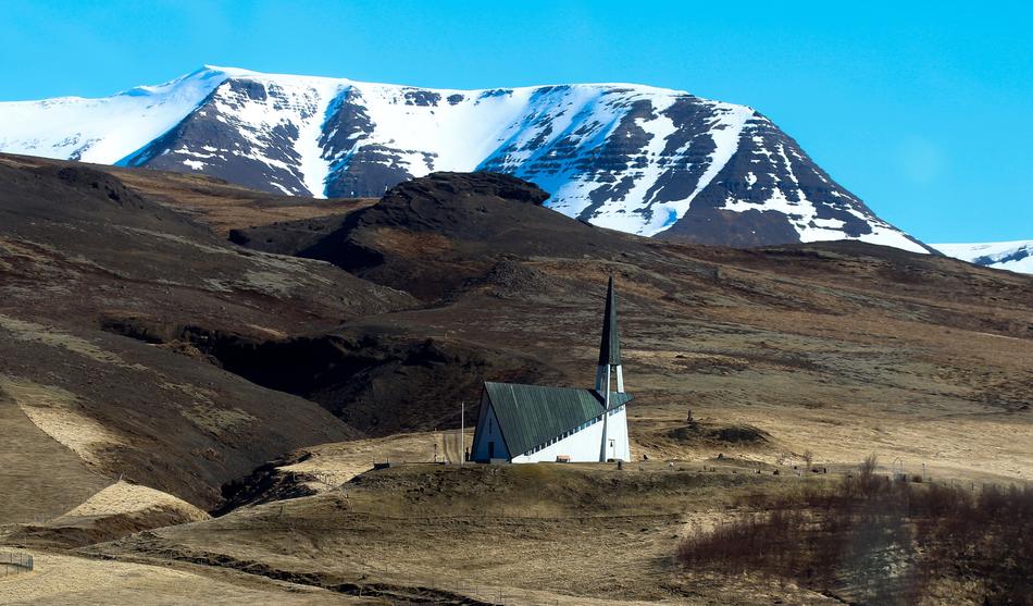 chapel at the foot of the mountain