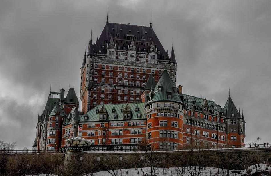 The Chateau Frontenac is one of Canada's grand railway hotels, Quebec