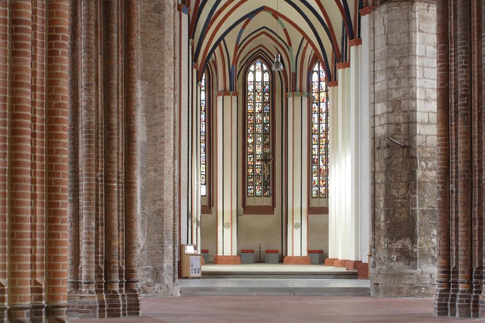 interior in the church of St. Mary in Frankfurt