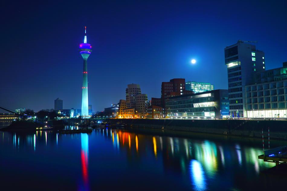 Düsseldorf at night, Germany