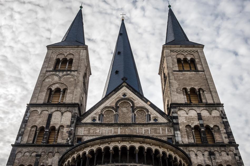 cloudy sky over the cathedral in munster