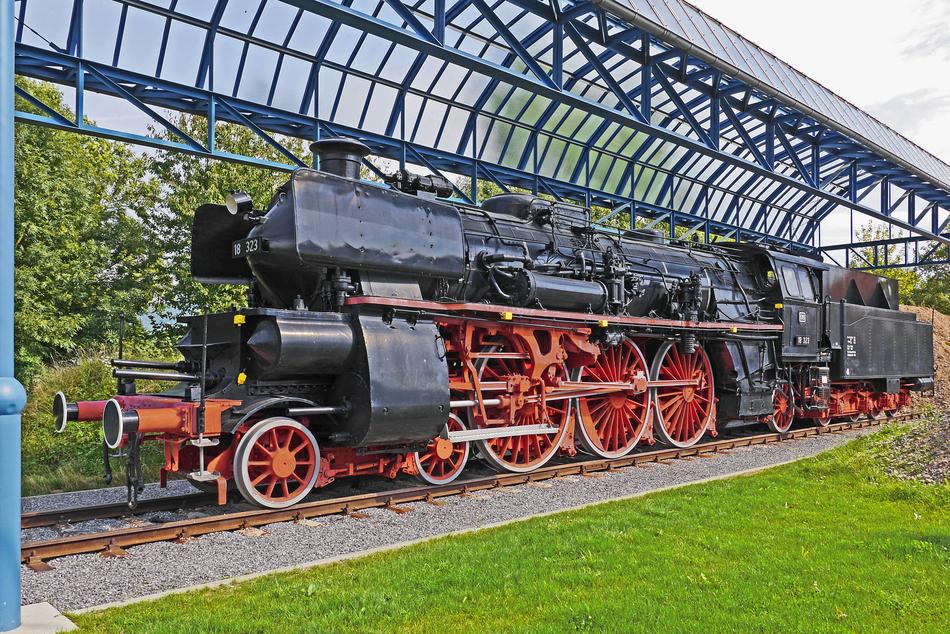 Steam Locomotive Monument in offenburg