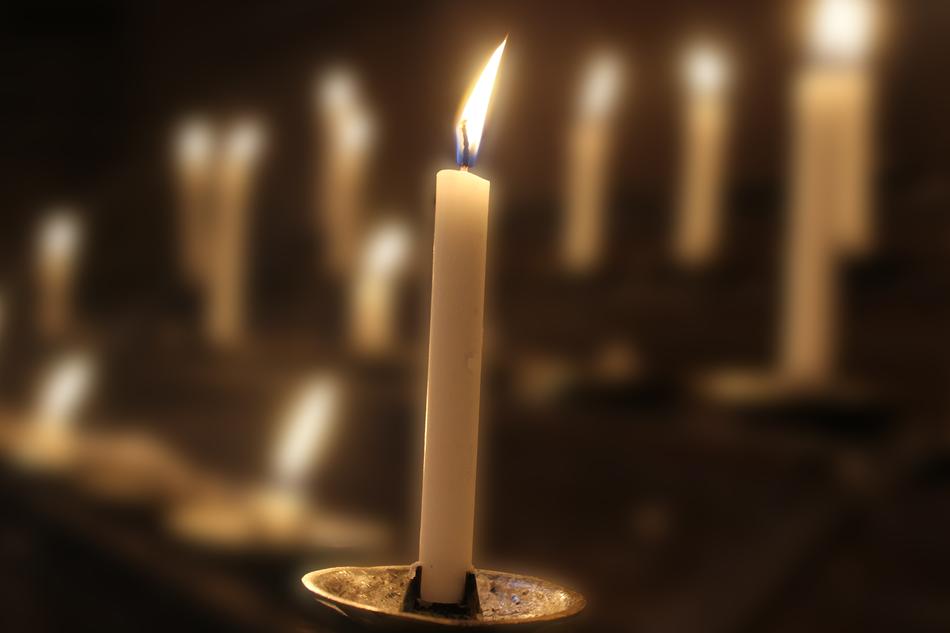 Candle in Liverpool cathedral