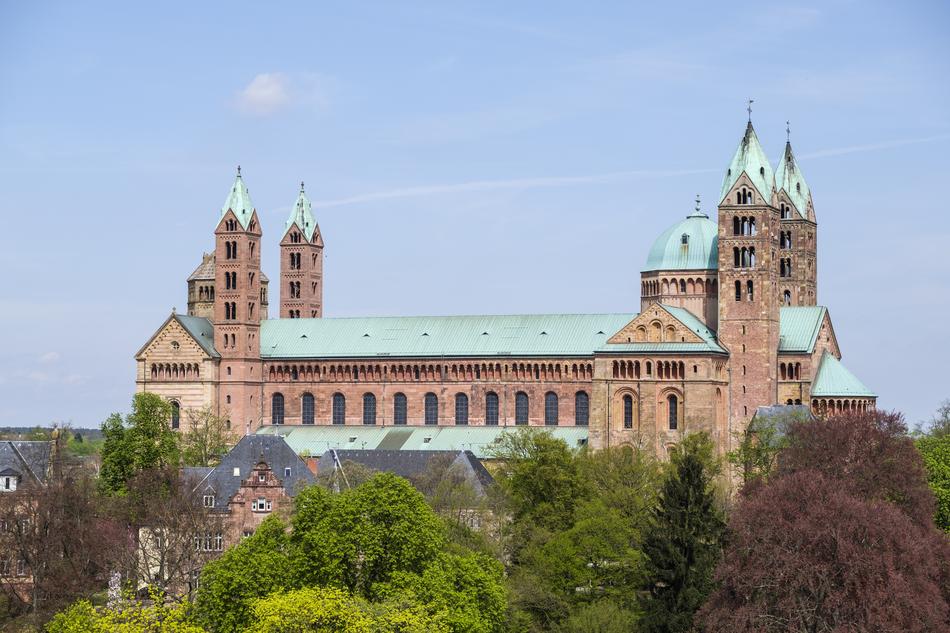 panoramic view of the historic building in speyer
