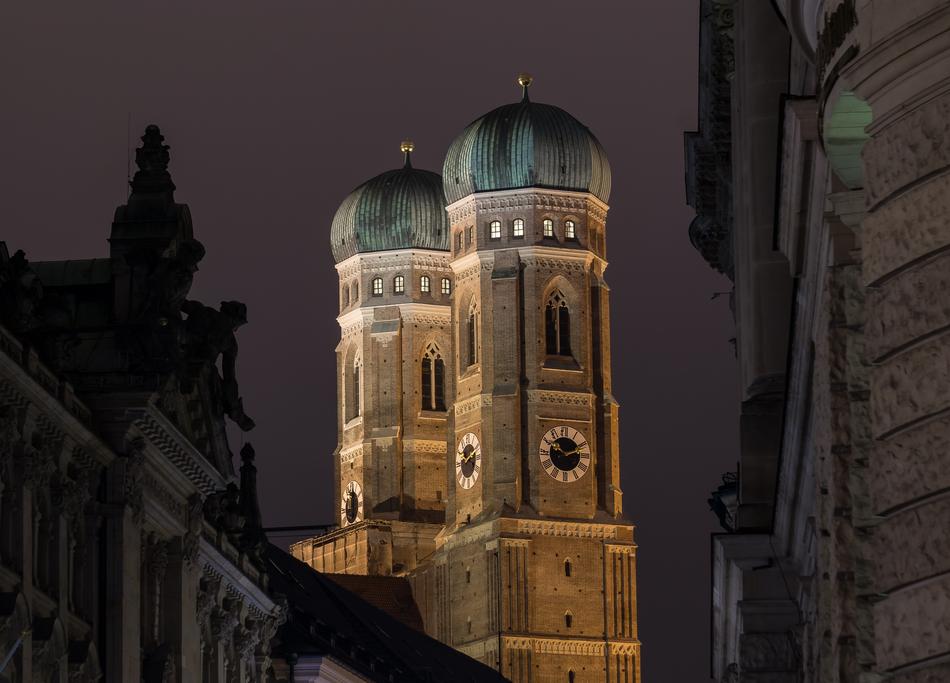unusually beautiful Munich towrs