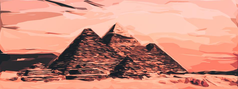 pyramid egypt monumental drawing