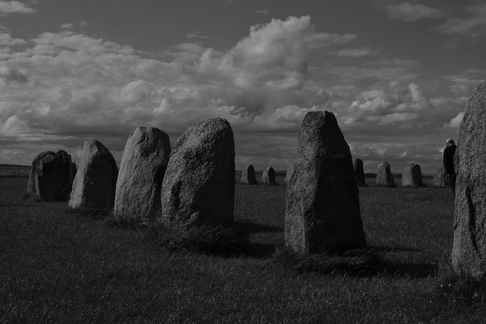 Megalithic Monuments in black and white background