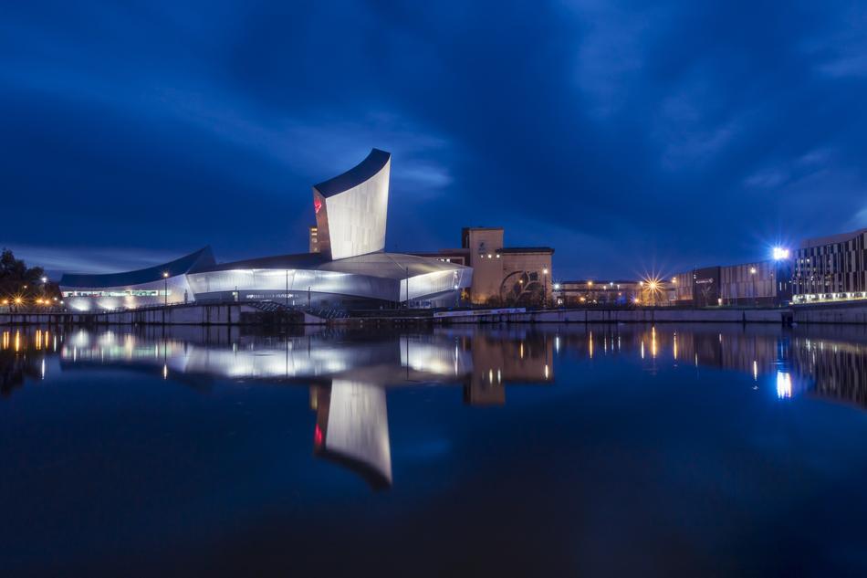 seaside theatre at night