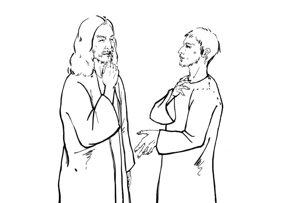 jesus mark bible christian old drawing
