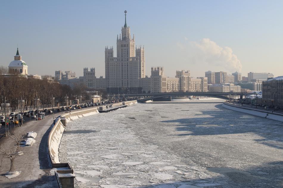 Beautiful panoramic view of Kotelnicheskaya Embankment