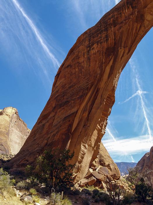 stone arch on the shores of Lake Powell