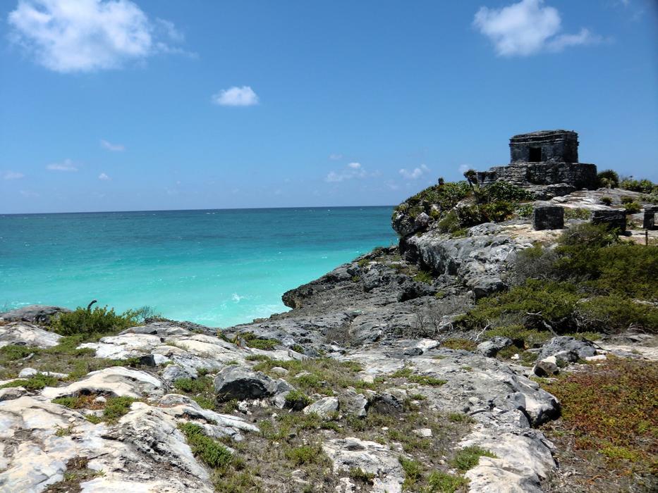 beautiful seashore in Tulum, Mexico