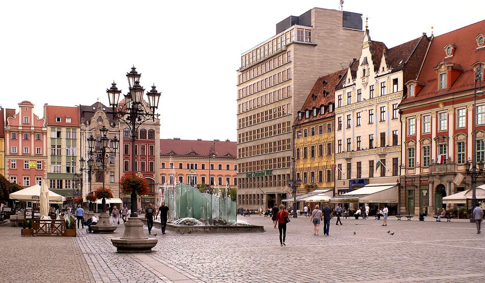Market in beautiful WrocÅaw in Poland