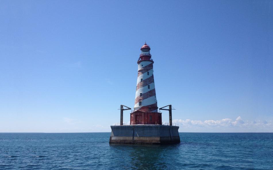 lighthouse among the sea