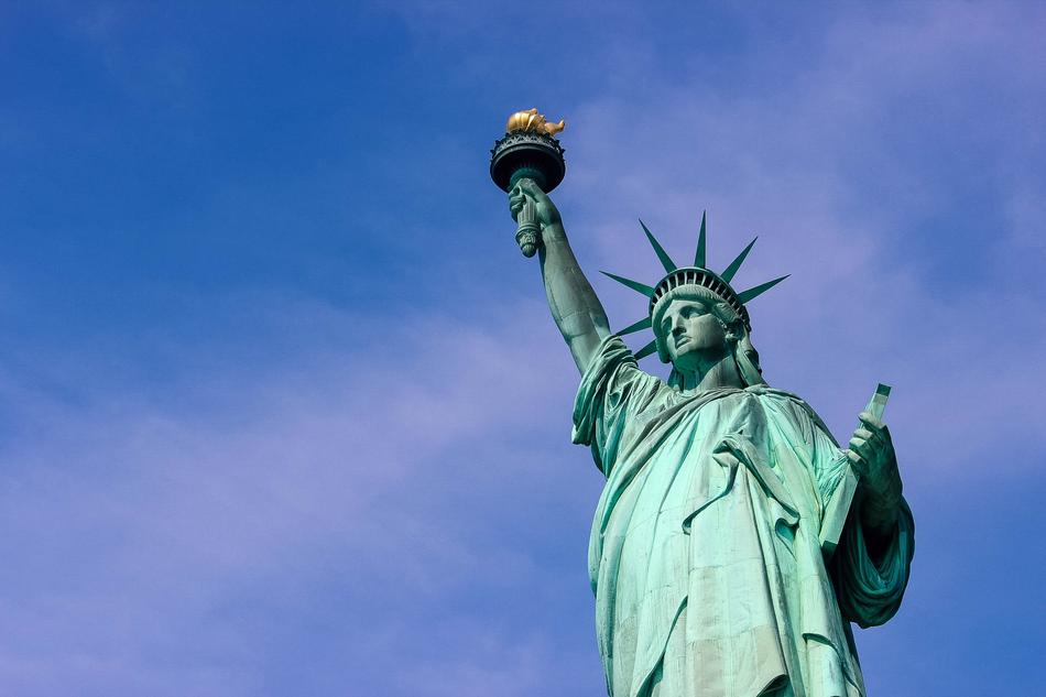 statue of liberty against the sky in the usa