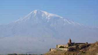 Khor Virap Monastery in view of ararat mountain, armenia, caucasus