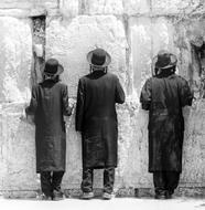 people near West Wall in Jerusalem Israel