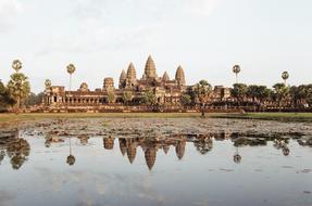 temple near the river in cambodia