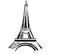eiffel tower symbol france drawing