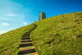 green Glastonbury England