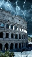 colosseum and storm