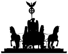 drawing of silhouette of berlin brandenburg gate