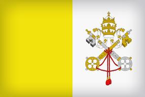 vatican city yellow white flag drawing