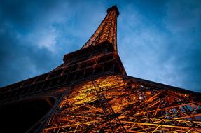 Eiffel Tower night lights