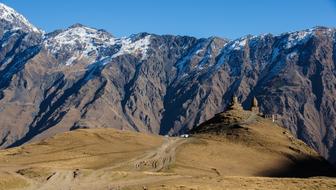 landscape of magnificent mountains in Georgia